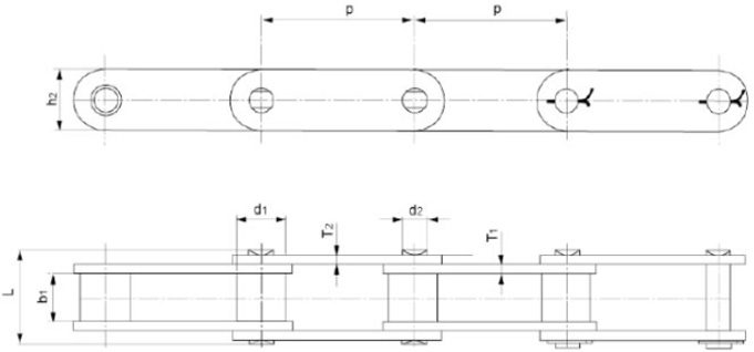 Lumber Conveyor Chain Structure diagram