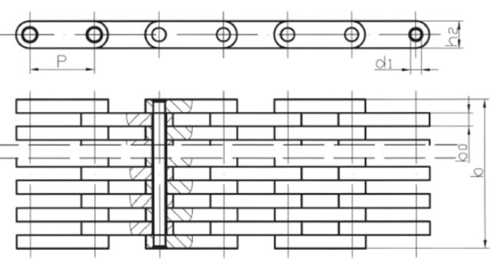 Hollow Pin Leaf Chain