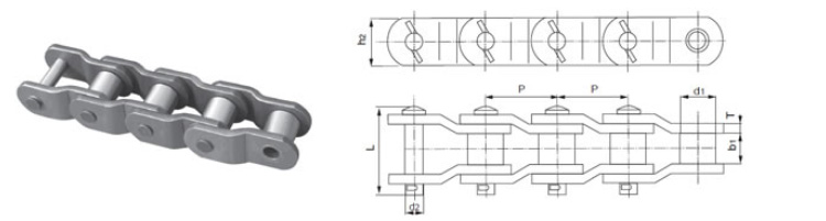 Heavy Duty Offset Sidebar c2040 roller chain