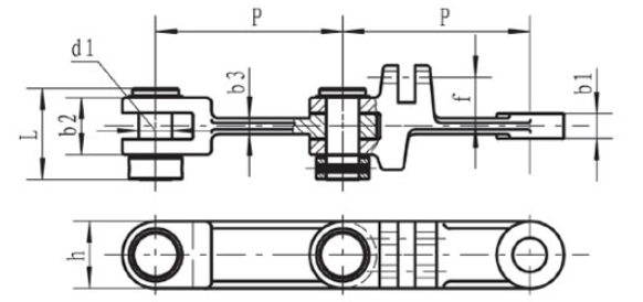 Forged Scraper Chain Structure diagram