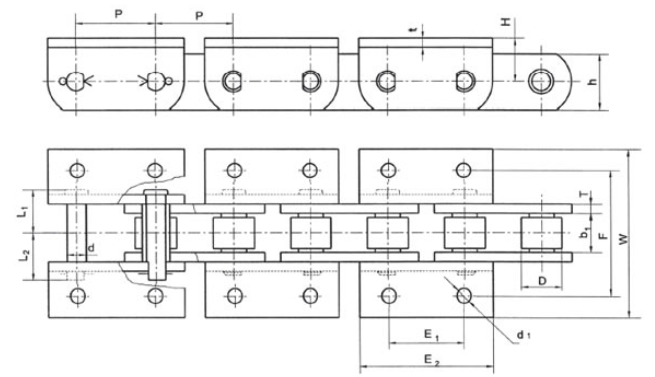 Chain for Sugar Industry Detail drawing