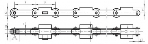 Conveyor Chain for Steel Sheets Structure Diagram